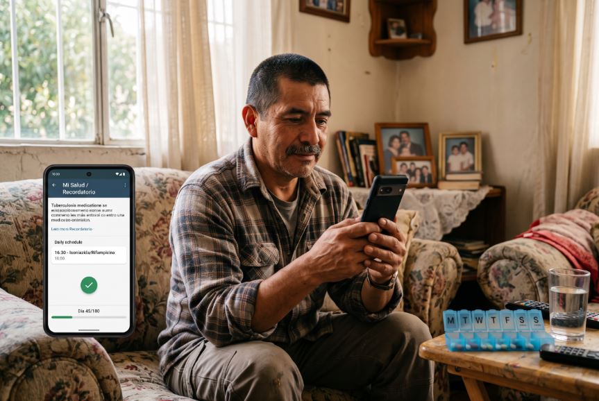 Estudio revela que pacientes con tuberculosis prefieren monitorear su salud por celular