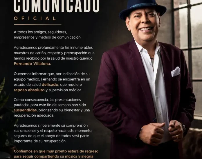 Fernando Villalona suspende presentaciones artísticas por motivos de salud