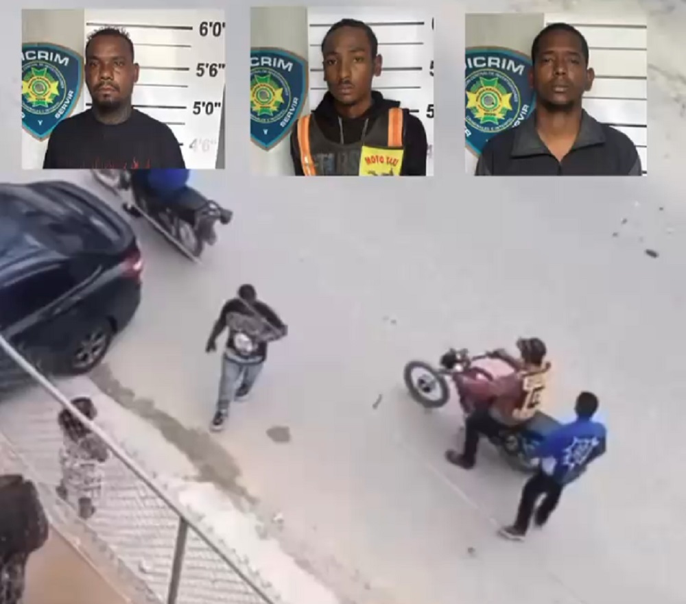 Policía apresa a tres hombres que agredieron a una mujer y su vehículo en La Ciénaga